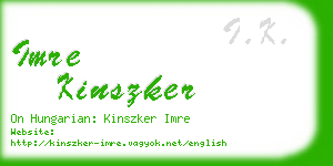 imre kinszker business card